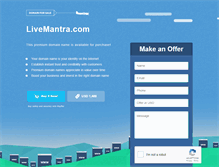 Tablet Screenshot of livemantra.com